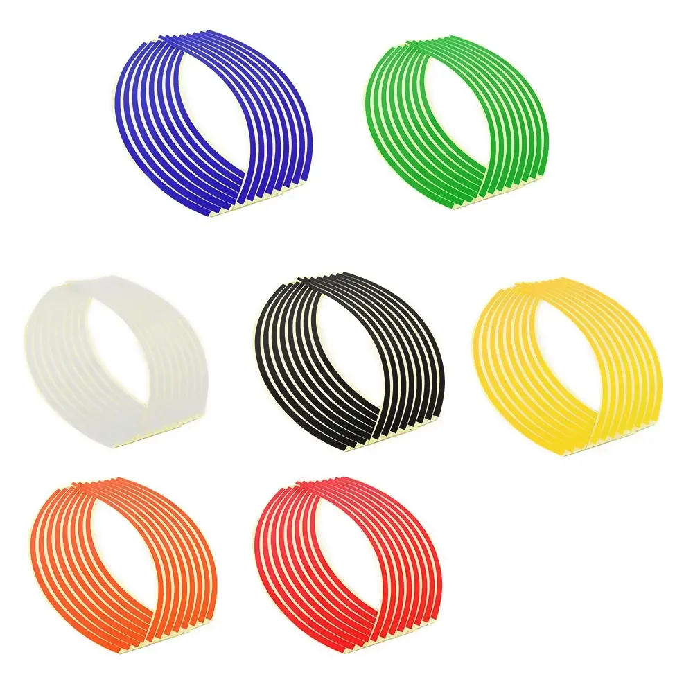 16 Strips Wheel Sticker Stripe Tape Bike Motorcycle 17 18inch for Honda Cbr650R Yamaha Cb500F Honda X Adv 750 Bmw Gs