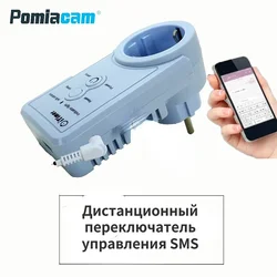 V106 10A EU GSM Power Socket Remote Control Switch Smart Sockets Outlet SMS Home Automation Russian