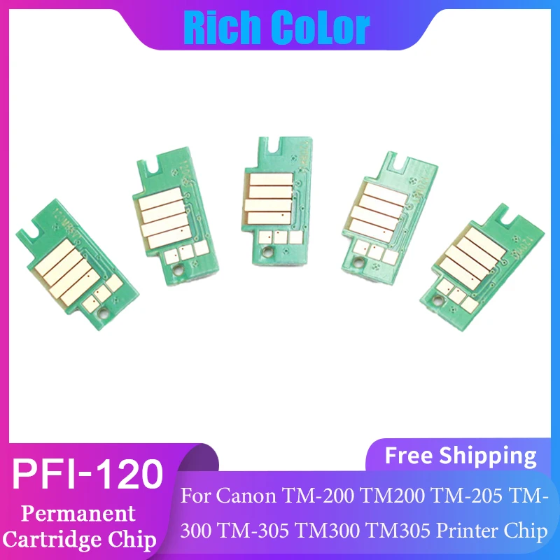 PFI-120 PFI120 Permanent Cartridge Chip For Canon imagePROGRAF TM-200 TM200 TM-205 TM-300 TM-305 TM300 TM305 Printer Chips