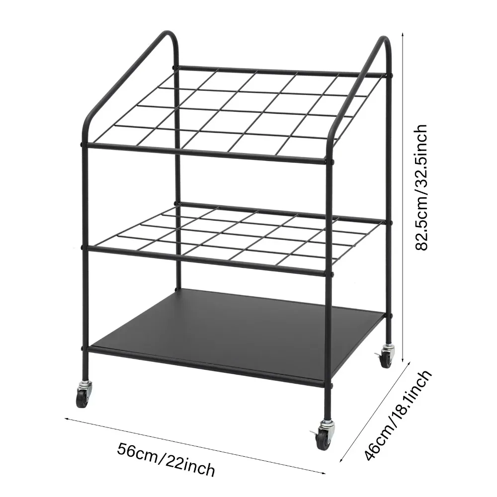 منظم لفات الورق المتنقلة، رف تخزين الأرضية، رف المواد Dsplay
