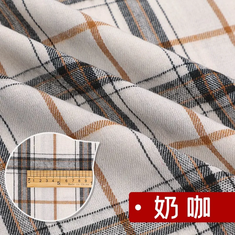 High Quality Scottish Plaid Blended Cotton Fabric for Sewing Ladies Skirt For Fall and Winter,Tartan Designer Fabric, Half Meter