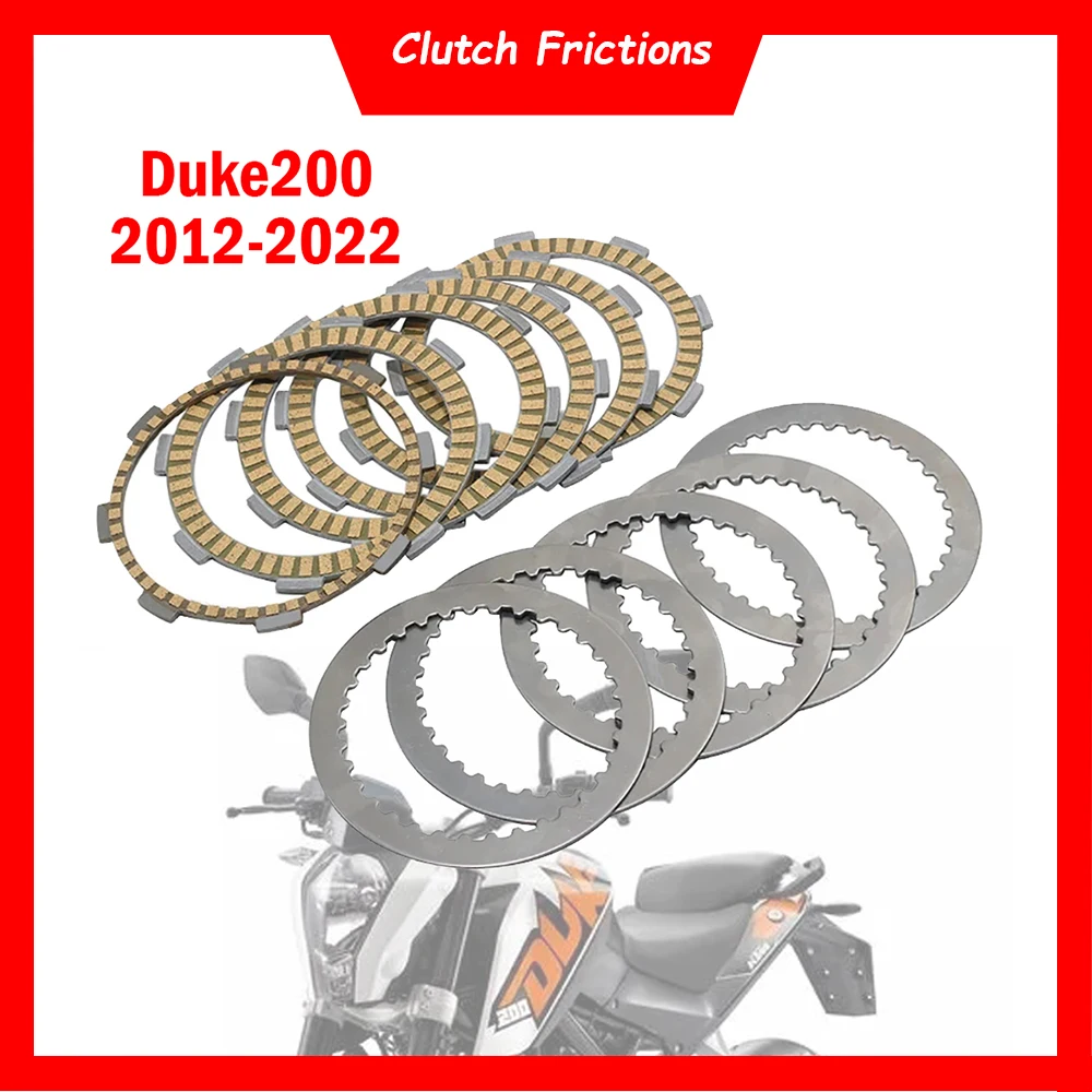 

Motorcycle Clutch Friction Plates Kit Steel Plates Clutch Frictions For KTM Duke200 Duke 200 2012-2022 RC200 2014-2020 2022