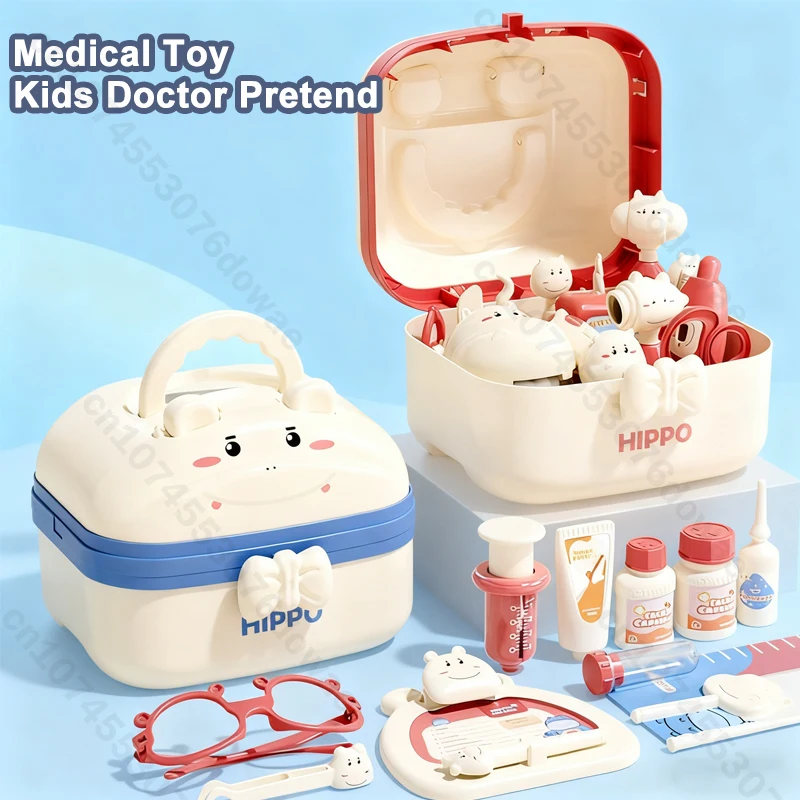 Medyczny zestaw zabawek dla dzieci, gra w udawanie lekarza, zestaw do zabawy w odgrywanie ról, symulacja lekarza, pudełko dentysty, zabawki edukacyjne dla dziewczynek, stetoskop, prezent na Boże Narodzenie
