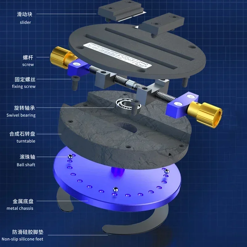 Mechanic MK1 Universal Rotary Fixture Phone Motherboard IC Chip Fixing Clamping PCB Board Repair Rework Soldering Fixture