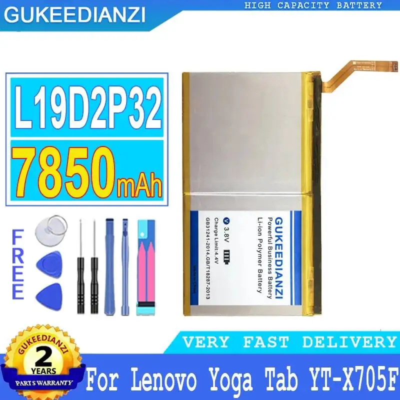 

For Lenovo Yoga Tab YT-X705F Stable Good Low-Temperature Performance 7850mAh Tablet Battery L19D2P32