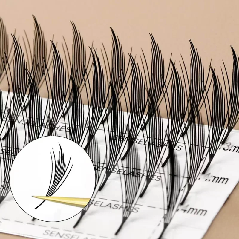 SENSE LASHES Premade Anime Chunk Eyelash Extensions Spire Pteris Shape Lashes Faux Mink Soft Natural Premade Volume Fans