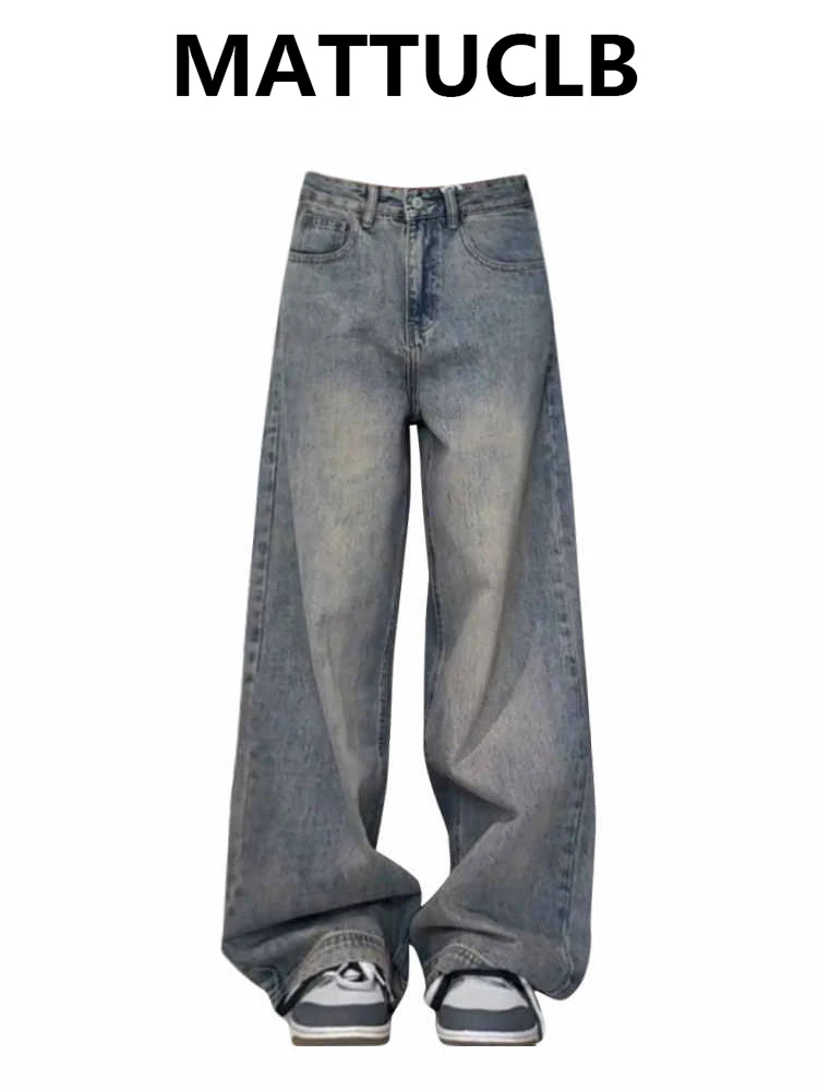 

Women's Jean Baggy Wide Fit Denim Pants Grunge Boyfriend Punk Y2K Japanese Harajuku 2000s High Street American Retro Tide Korean