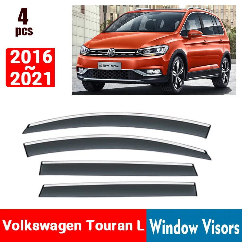 

FOR Volkswagen Touran L 2016-2021 Window Visors Rain Guard Windows Rain Cover Deflector Awning Shield Vent Guard Shade Cover