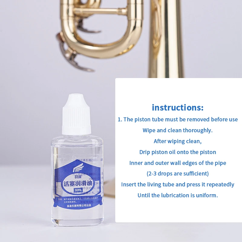 30/50 مللي صمام زيت تشحيم العناية تنظيف أدوات نحاسية متينة زيت المكبس للناي الكلارينيت كورنيه بيكولو البوق المزمار