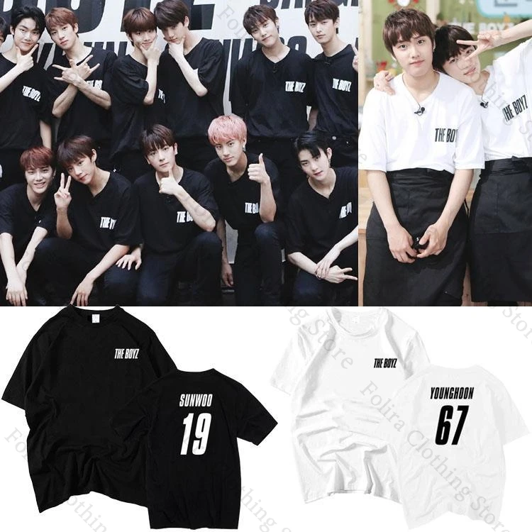 THE BOYZ Album The First Printing T-shirt for Fans Summer Tops Short Sleeve Tee Women Clothing Women's T-shirt Daily T Shirts