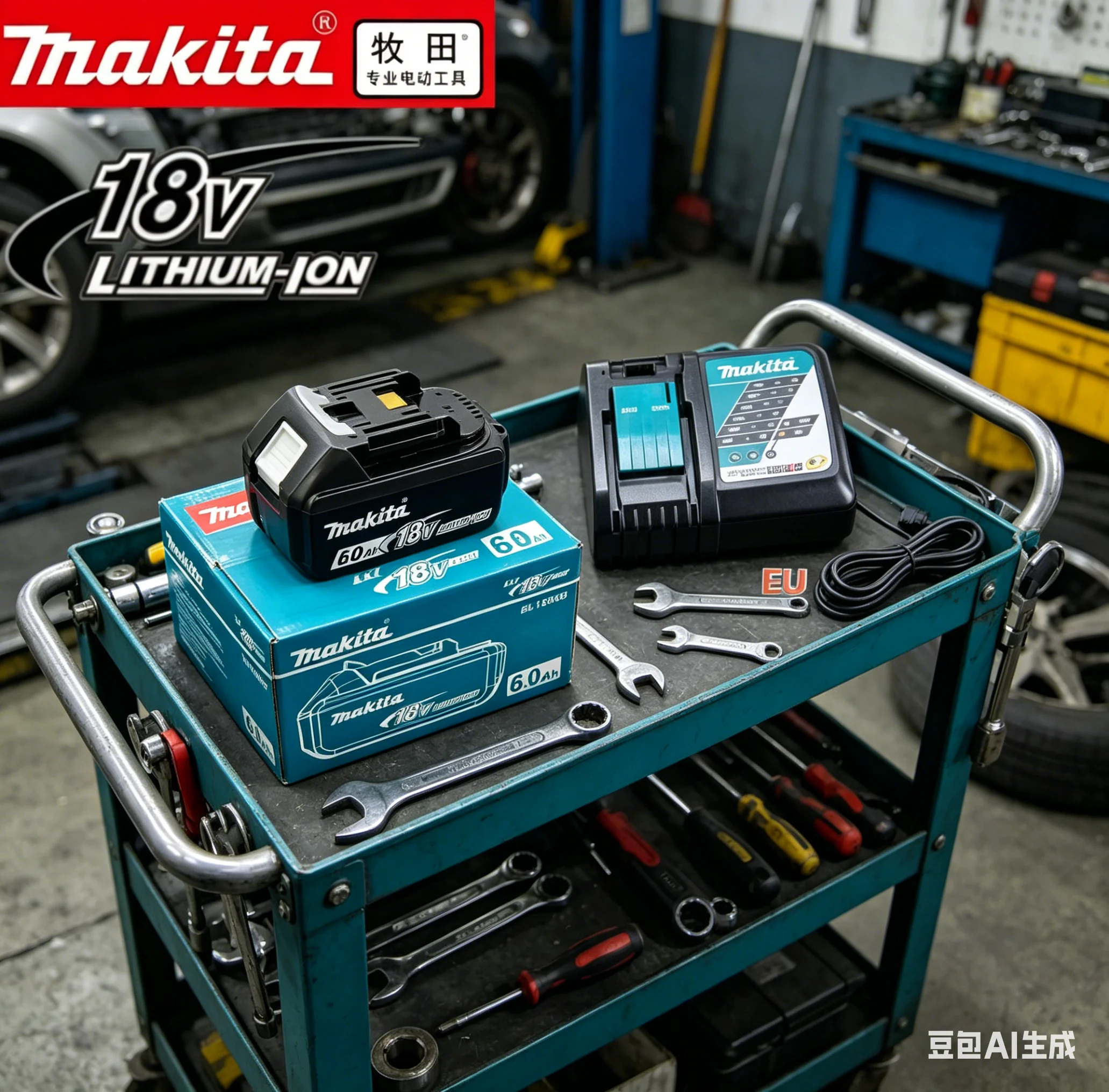 Original Makita battery, 18V, 6.0Ah, rechargeable lithium battery, replacing Makita 18V BL1830, BL1850 Makita power tool battery