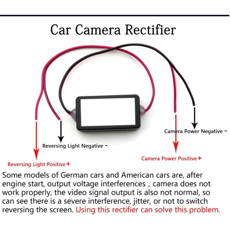 전원 필터 역방향 정류기 12V 원자로 후면보기 카메라 간섭 릴레이 리플 스플래시 스크린 안정기 해결