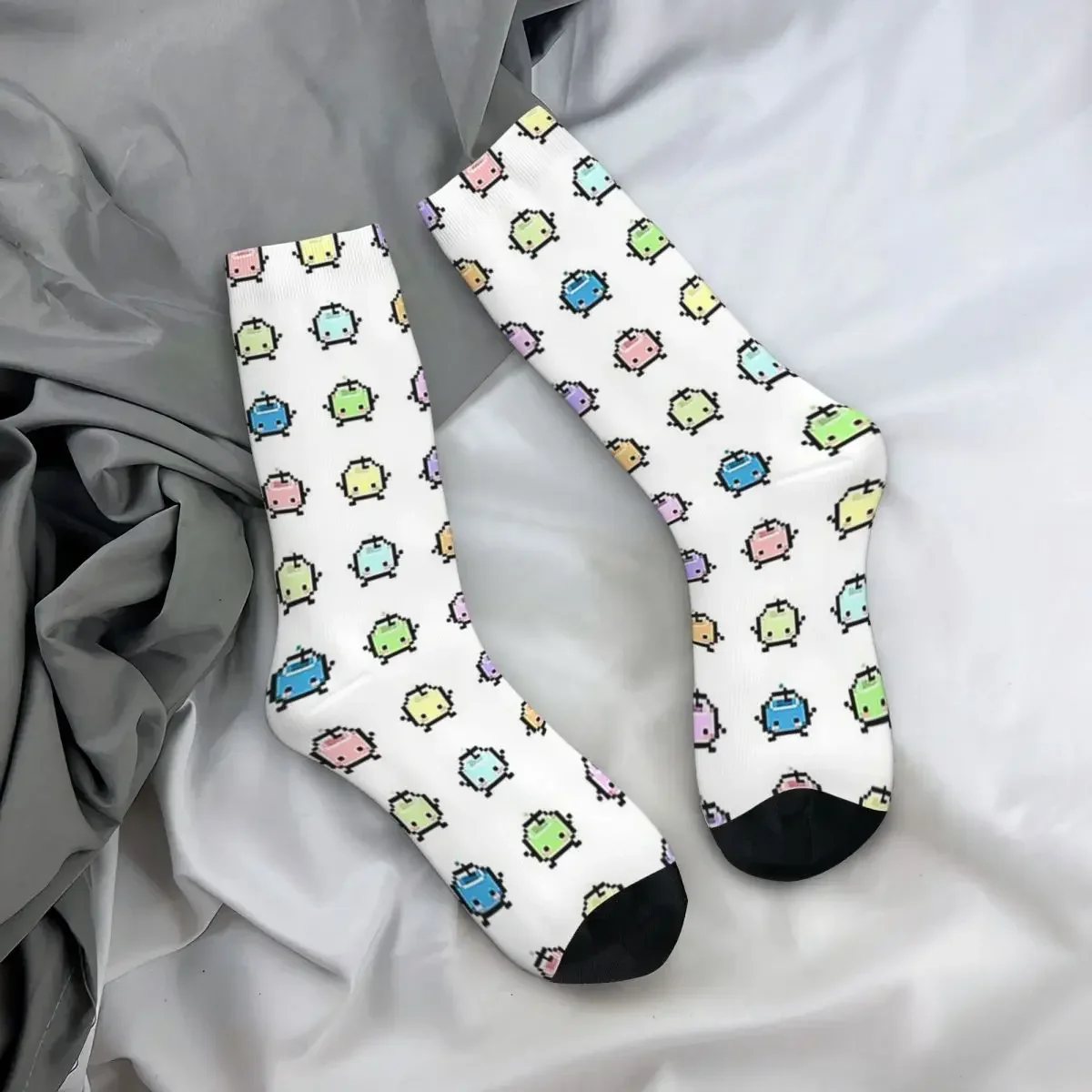 Stardew Valley Pastel Junimos Socks Harajuku Sweat Absorbing Stockings All Season Long Socks for Man Woman\'s Birthday Present