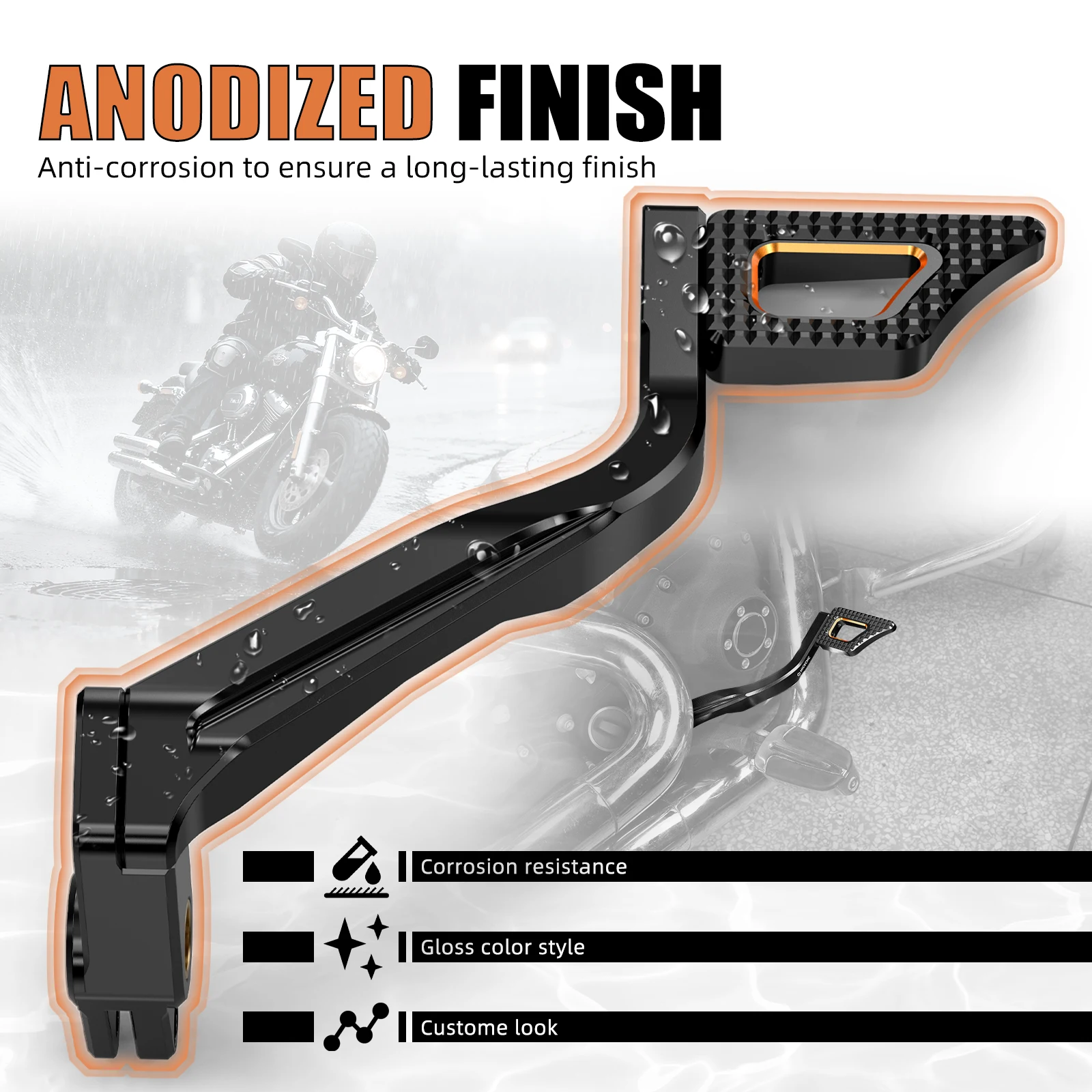 Für Harley Dyna Wide Glide/Street NICECNC Hinterradbremshebel-Pedalsatz für Harley Dyna Bob Low Rider FXDLS 2016–2017 Fat Bob FXDF – Detail 22