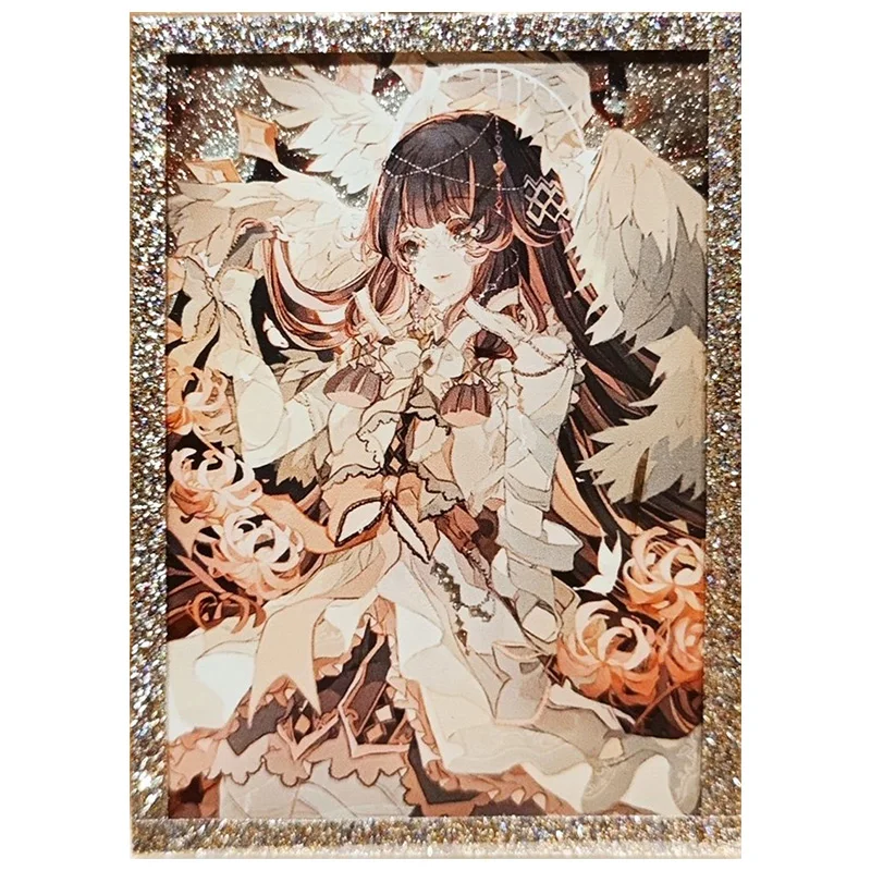 Anime Goddess Story Rare Refractive flashcard Hu Tao Xiangling Ishtar Nezuko Toys for boys carte da collezione regali di compleanno