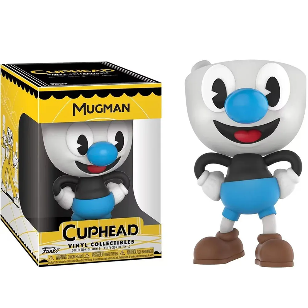 Funko Pop Mugman Cuphead Vinyl Action Figures Toys Collectible Dolls Toys Gifts for Kids