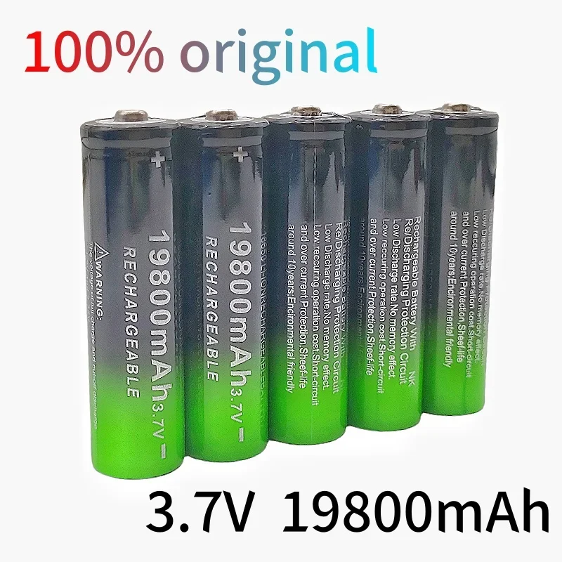 Nuevo 18650 baterías de litio linterna 18650 batería recargable lpega 3,7 V 19800Mah para linterna + cargador USB