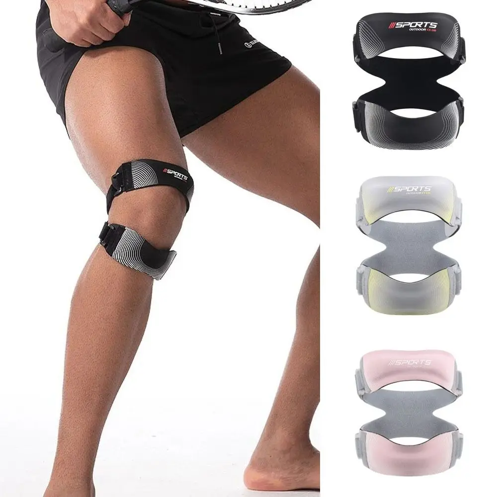 

Adjustable Patella Knee Brace Pressurized Ergonomic Tendon Support Strap Comfortable Double Silicone Pads Knee Wrap Sleeve