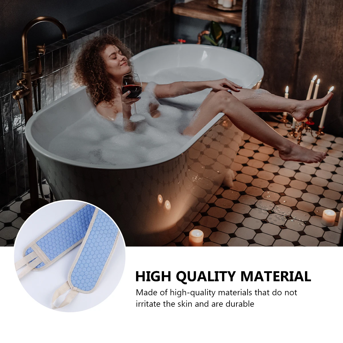 

3Pcs Mud Bath Towel Scrubber Body Exfoliating Back Polyester Cotton Shower Long Straps Relax Enjoy Bath Remove Hard Skin