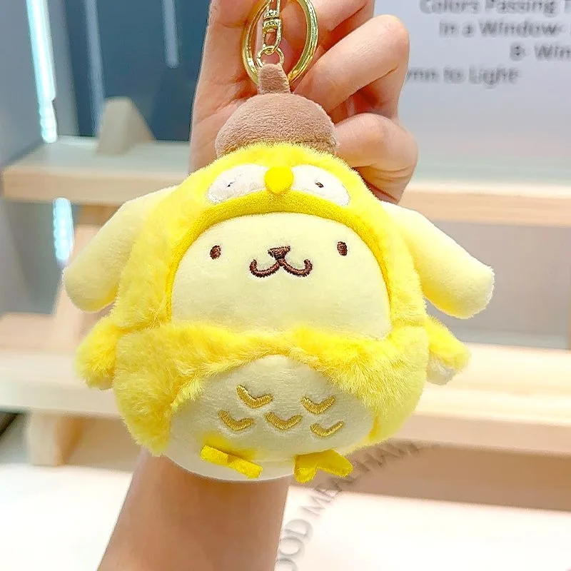 PomPomPurin My Melody Anime Kawaii Sanrio Lovely Doll Pendant Cute Cartoon Keychain Schoolbag Decoration Christmas Gifts Toys