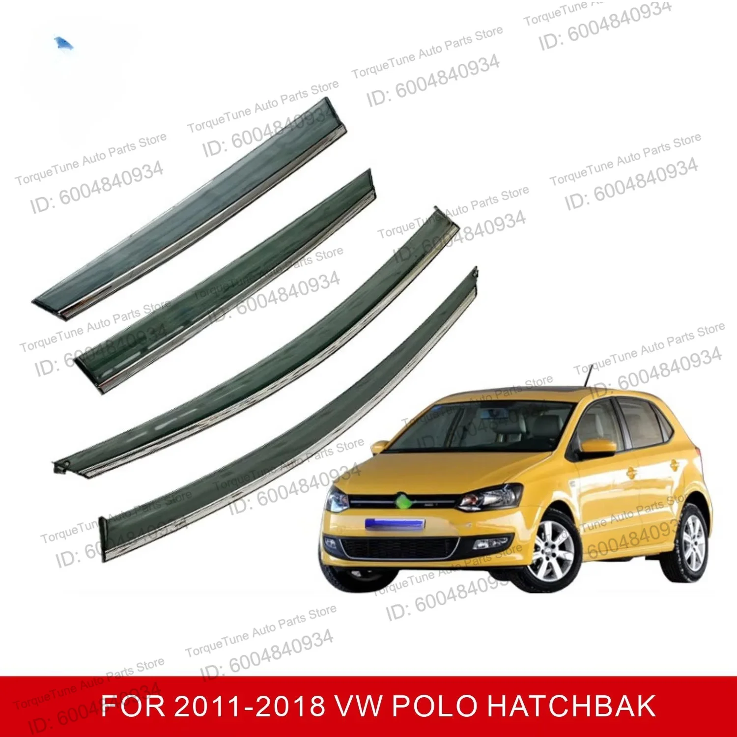 Durable Original Mold PC Wind Deflector For VOLKSWAGEN POLO 6R 2011-2018 Scratch Resistant Sun Shield