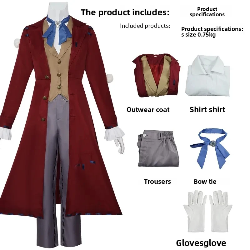 

ob Identity V Composer Costume, Anime Game Themed Outfit, Unisex Stage Performance Fancy Dress Up Cosplay Suit For 158gj