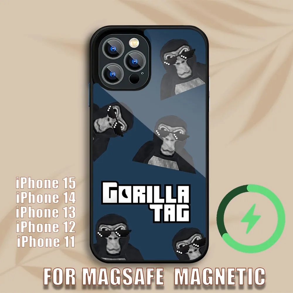 Game G-Gorilla Tags Phone Case For iPhone 15 14 13 12 11 Pro Max Plus Magsafe Magnetic Wireless Charging Cover