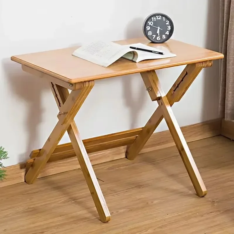 Nordic Foldable Table Study Table Writing Tables Student Bedroom Dormitory Household Computer Desks Gaming Desk Bamboo Furniture