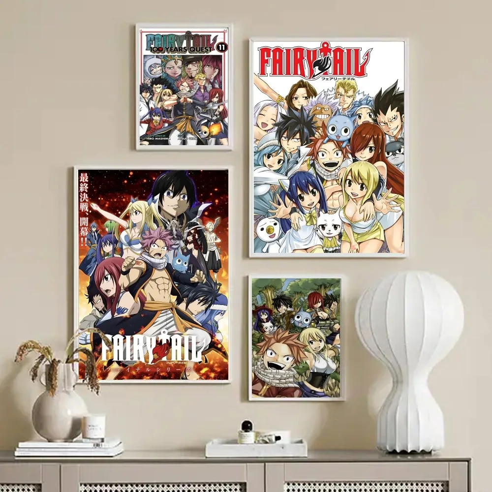 1PC Anime Fairy Tail Poster Paper Print Home Living Room Bedroom Entrance Bar Restaurant Cafe Art Painting Decoration