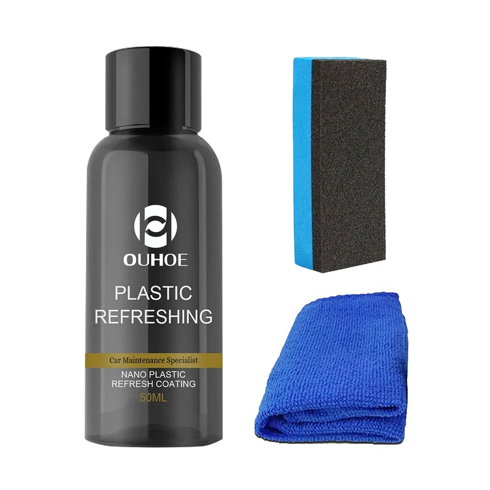 Plastic Parts Refurbish Agent Car Exterior Restorer Trim Long-lasting Cleaner Agent Refresh Restoration Hydrophobic Coating