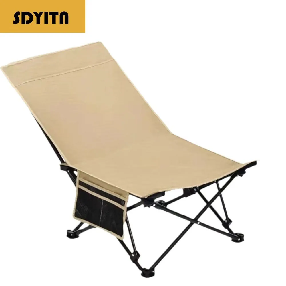 

Three-Position Adjustable Outdoor Folding Lounge Chair Portable Beach Chair Fishing Camping Nap Backrest Chair