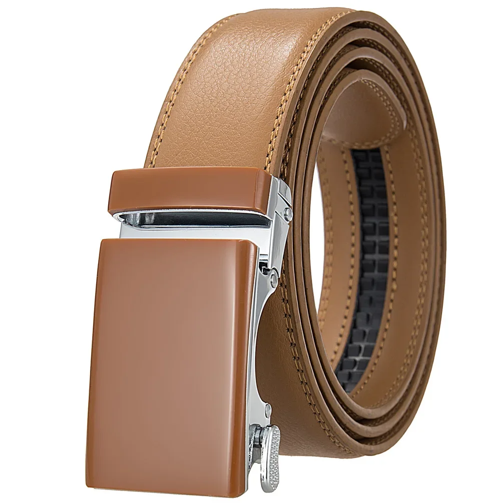 Automatischer Schnallengürtel aus echtem Leder, mehrfarbiger Hüftgurt für den täglichen Jeansgebrauch, 3,5 cm breiter Herren-Hüftgürtel, perfektes Vatertagsgeschenk – Detail 31