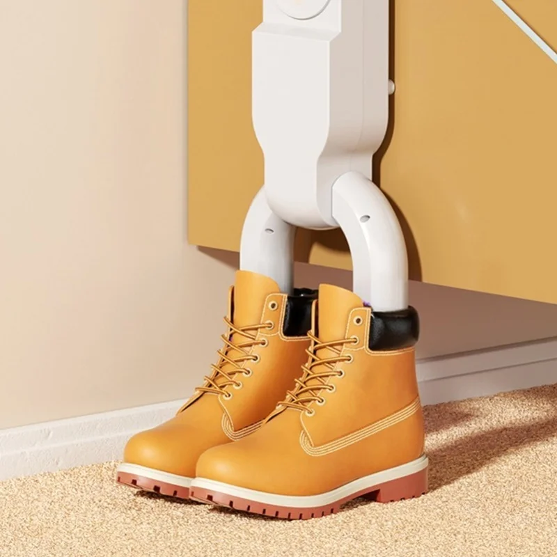Portable Electric Shoe Dryer Foldable Rapid Drying Boot Warmer Boot Dryer For Work Boots Ordinary White
