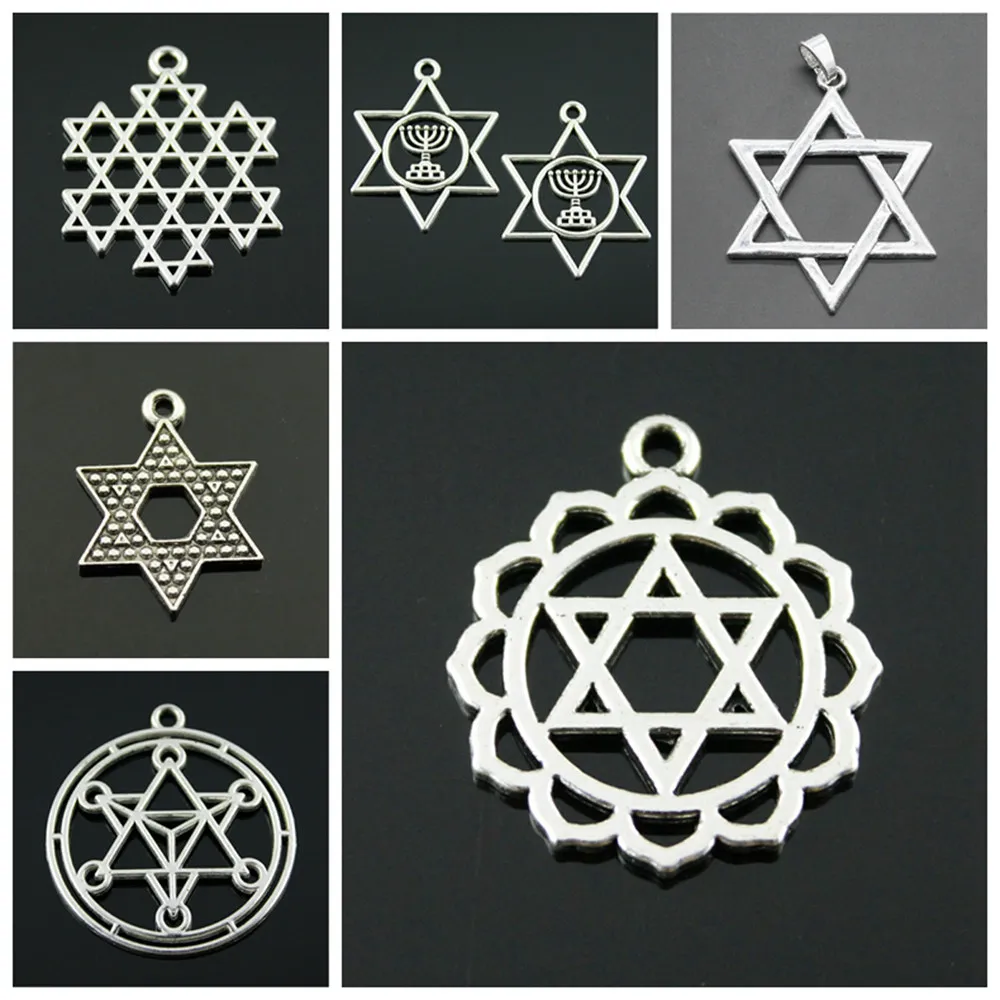 Malzahar Judaism Menorah Star Of David Charms diy jewelry bracelet charms for jewelry making kit accessories