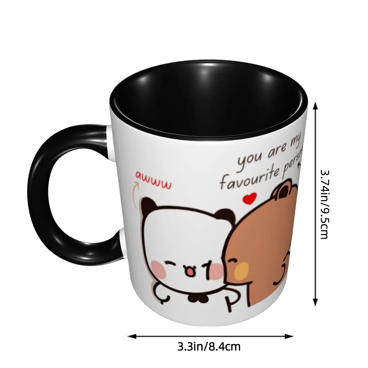 لتقوم بها بنفسك أنت الوحيد الذي أريده من جانبي BuBu DuDu أكواب السيراميك مخصصة فناجين القهوة الخوخ وغوما هدية إبداعية #2