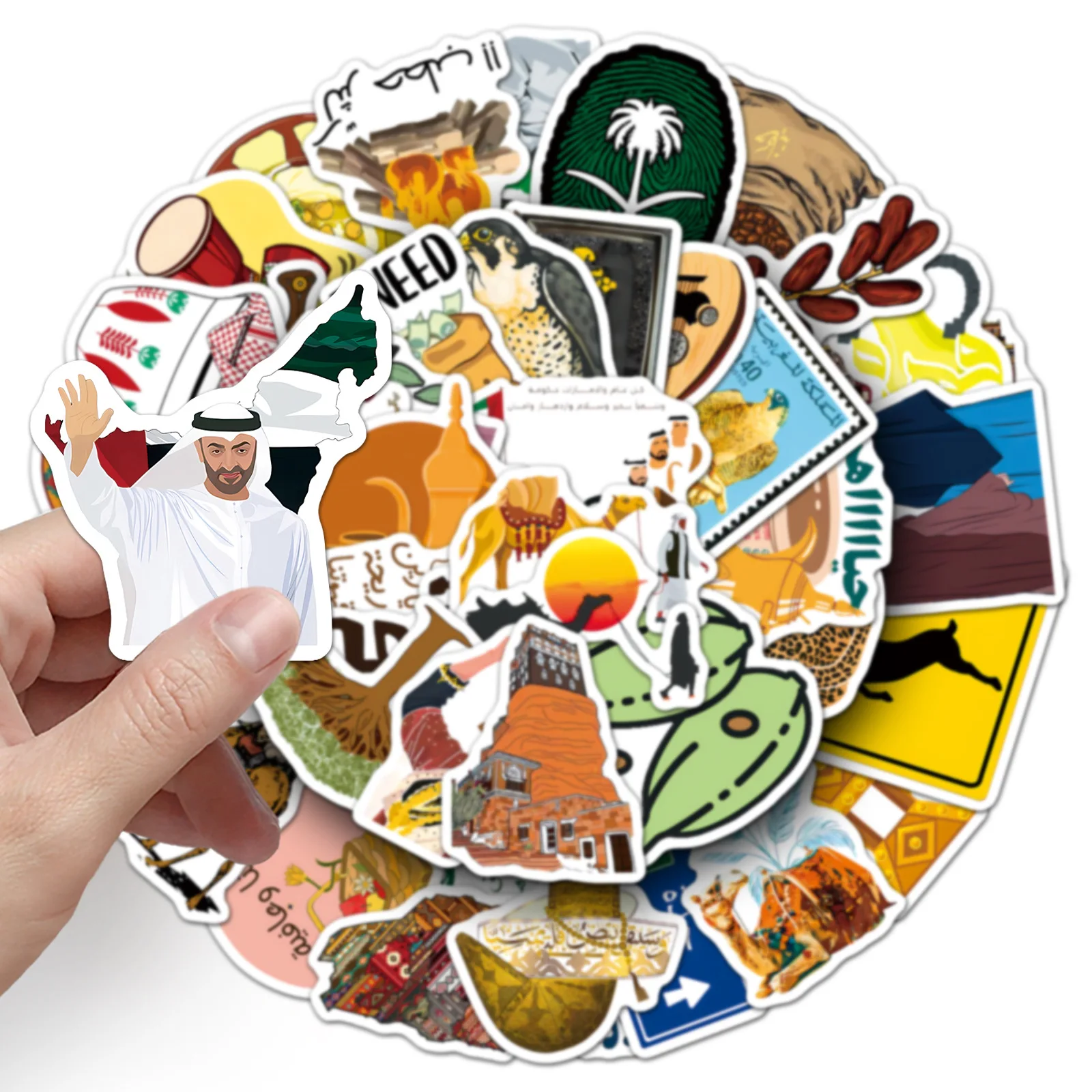 10/50PCS Arabische Stijl Cartoon Stickers Kameel Cartoon Decal DIY Bagage Telefoon Gitaar Plakboek Waterdichte Sticker Klassieke Kid speelgoed