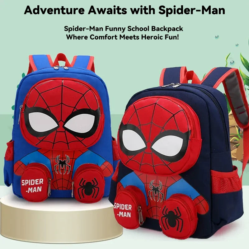 Hot Toys Spiderman Backpacks Super Heroes Children's Travel Backback Bag Cartoon 3D Large Capacity Students School Backpack