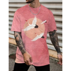 Men's T-Shirt Summer Tshirt Casual Short Sleeved Top O Neck T Shirt Loose Micro Elasticity Retro Fashion Breathable Men Clothing