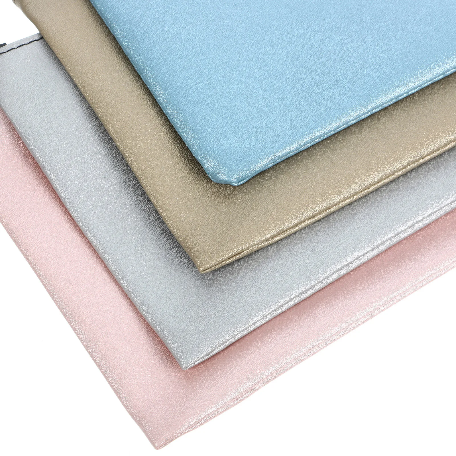 

4pcs Cash Storage Bags Money Holder PU Receipt Organizer Travel Zipper Pouch For Coins Bills