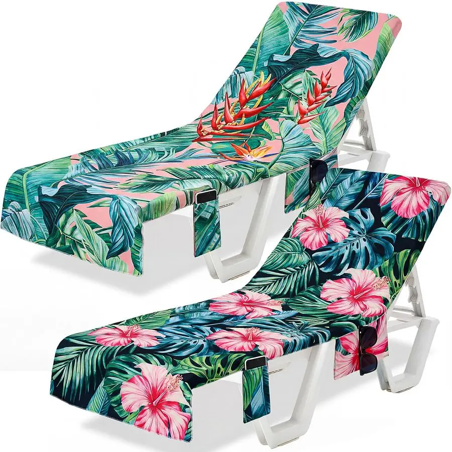 

Чехол для шезлонга с 3 карманами, 85 x 30 дюймов, из микрофибры, для пляжа и бассейна, для использования на открытом воздухе