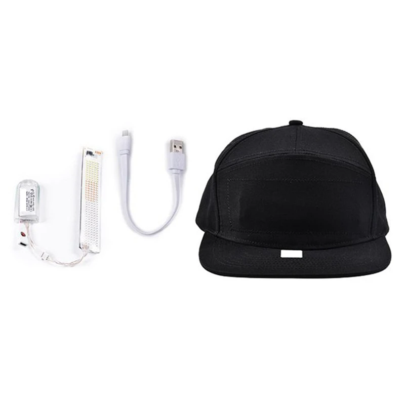 DIY LED Light Display Screen Smart Matrix Hat APP Controlled Display Signs Caps Bluetooth Baseball Hat