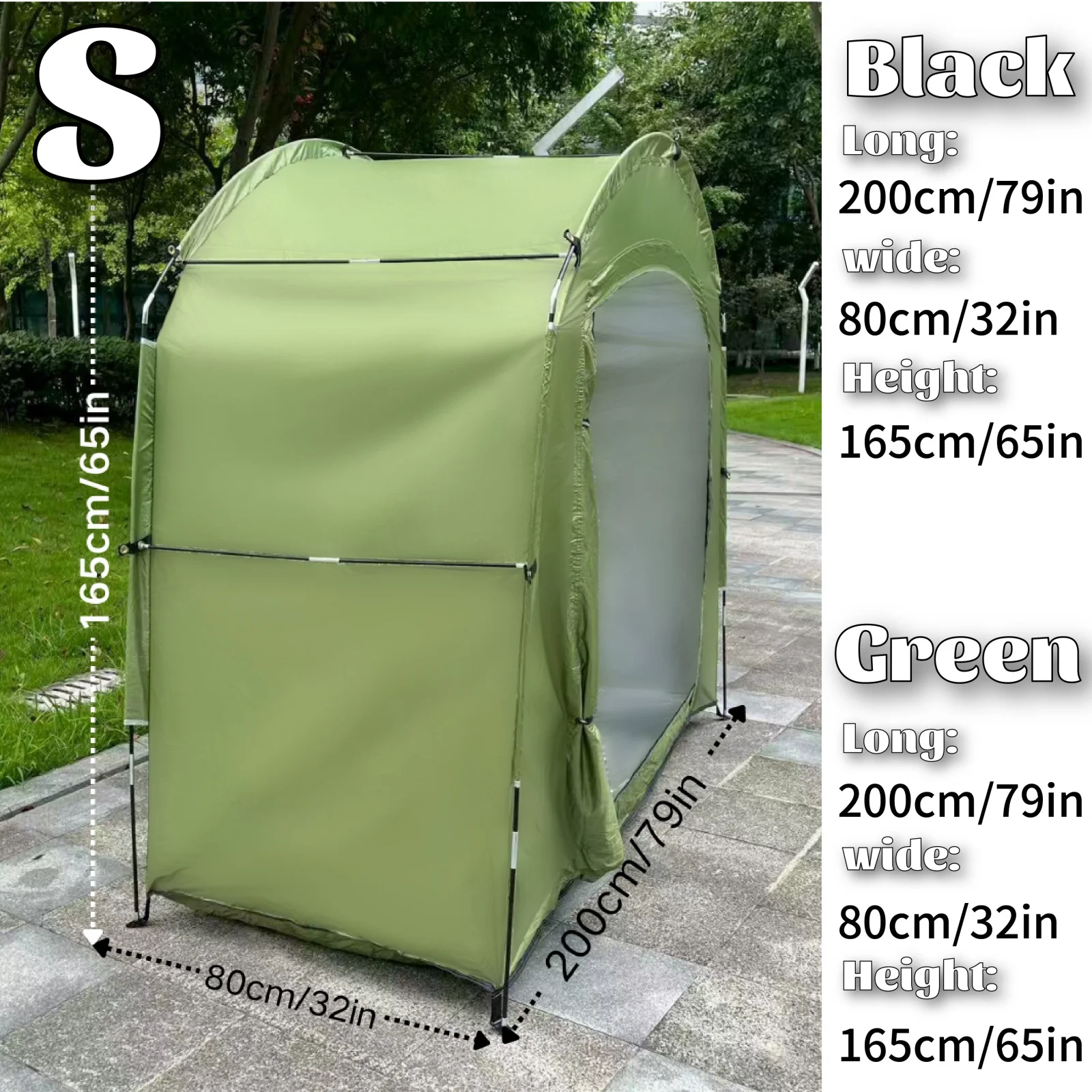 Portable Outdoor Bike Shelter Tent with Thickened Oxford Cloth Personal Protection Canopy for Travel Hiking And Cycling