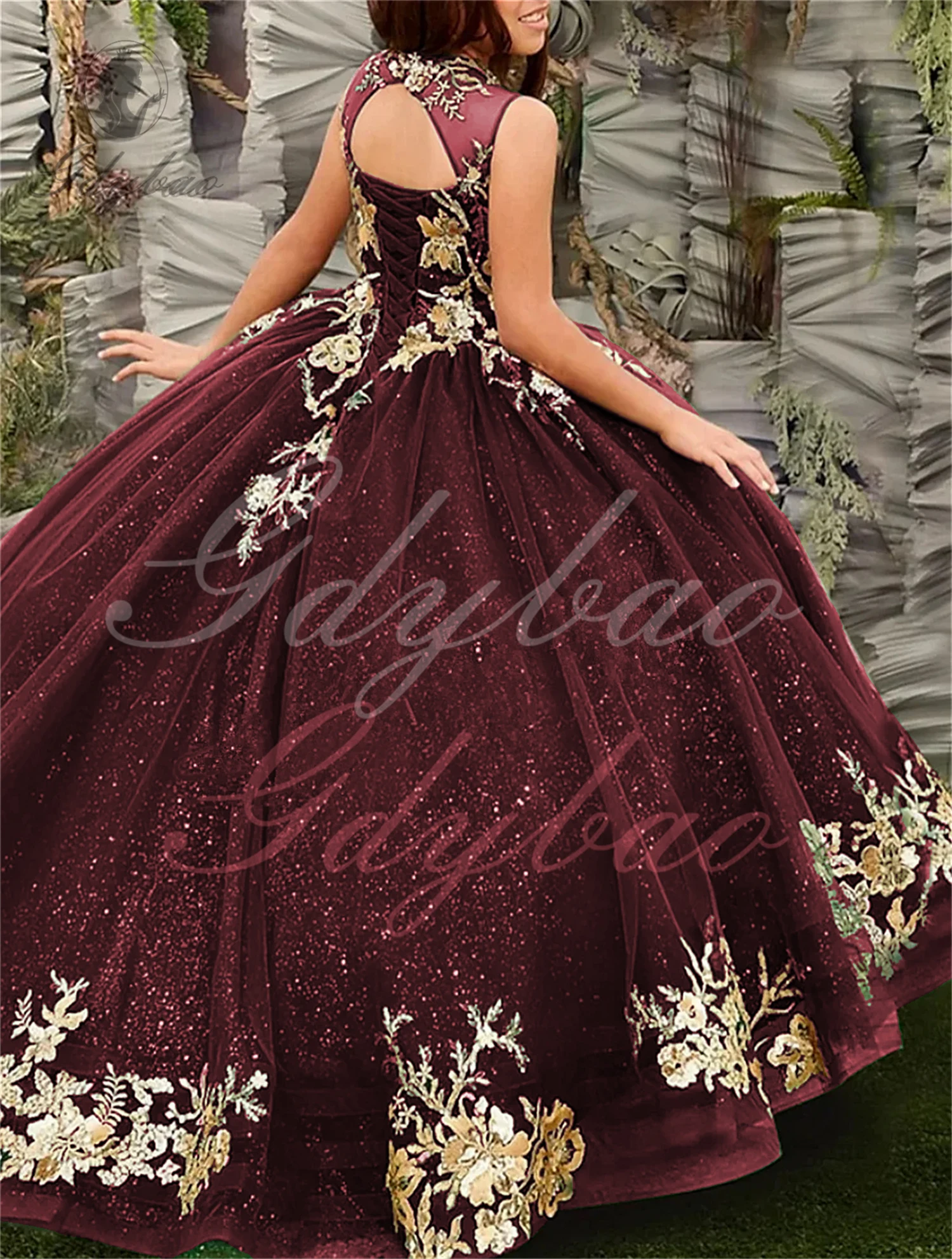 

burgundy Flower Girls Princess Pageant Dreses Party Prom Puffy Ball Gowns Formal Dresses