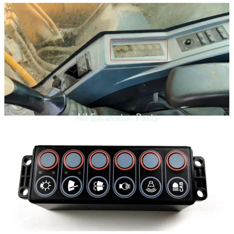 

For applicable modern excavator R150/210/225/275/305/335-9 wiper controller panel switch button