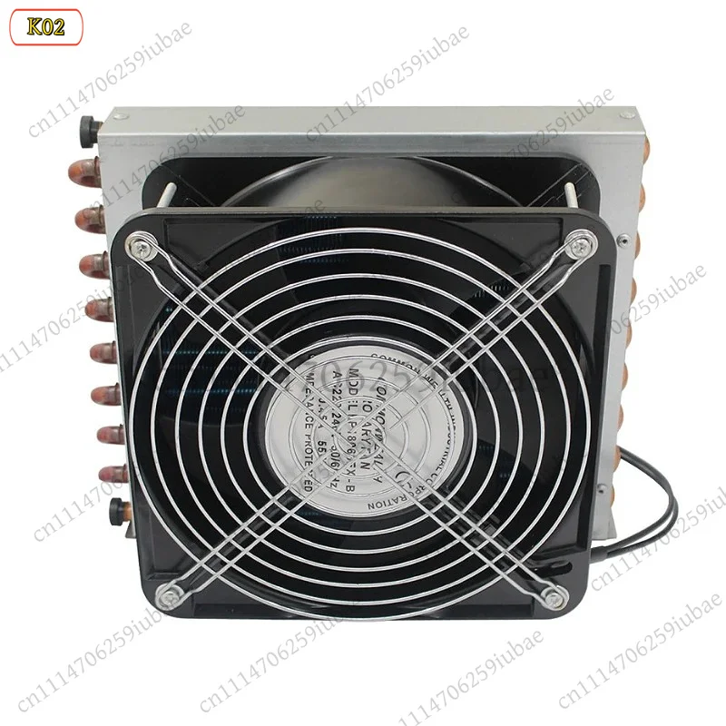 Copper Tube Aluminum Fin Heat Exchanger with Fan Air Cooled Refrigerator Freezer Condenser Radiator Parts