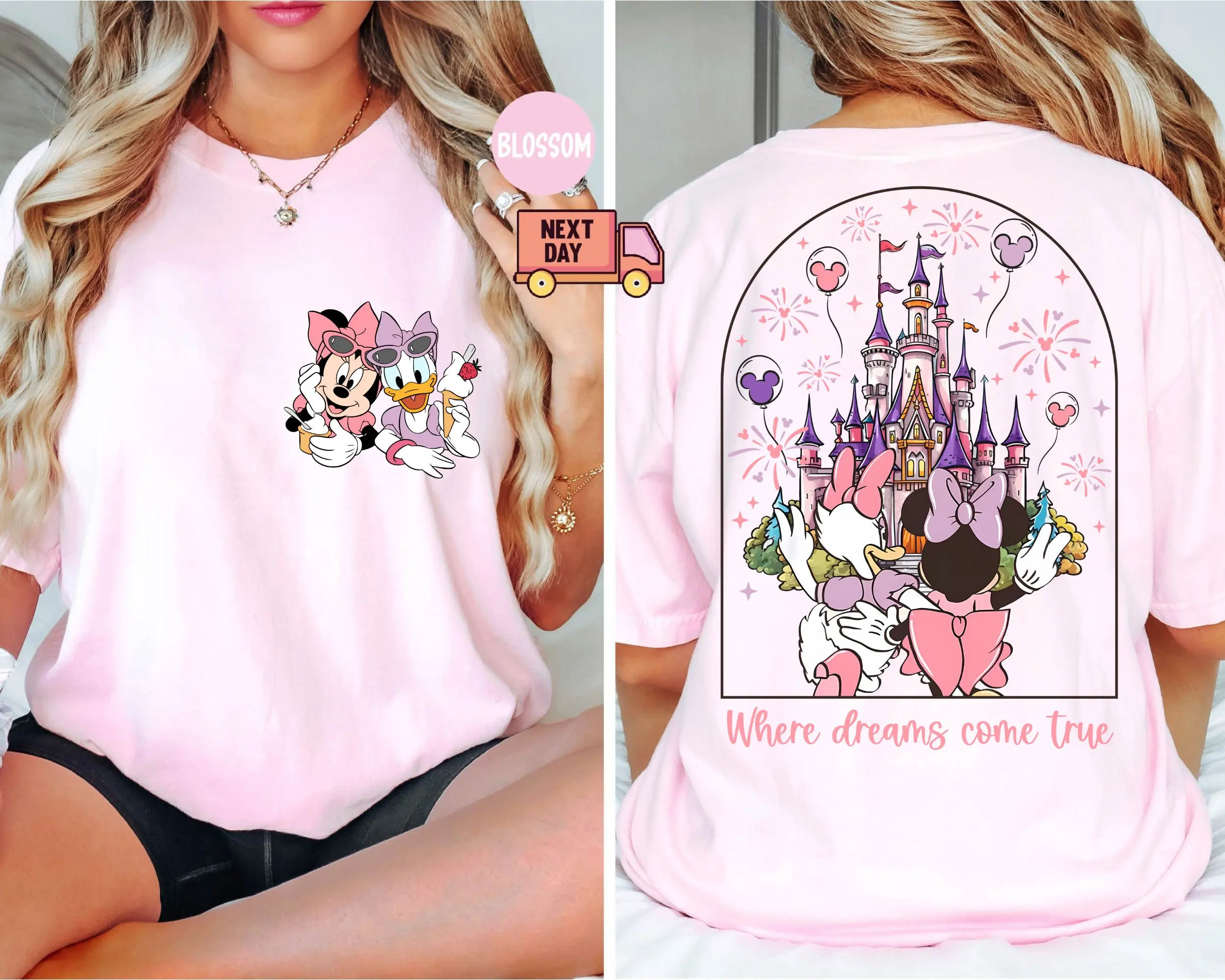 2025 Disney Minnie/Duck Summer Pure Cotton Short Sleeved Shirt For Women's Girlfriends Fashionable And Casual Versatile T-Shirt