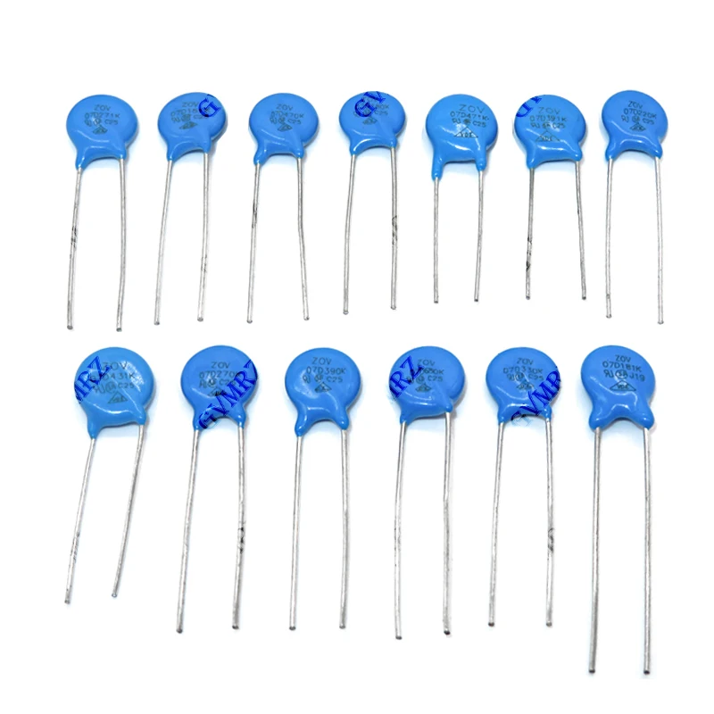 MOV Metal Oxide Varistor DIP Type 07D 10D 14D 20D Series Assorted Models for Electronic Circuit Use 151K-471K image 3