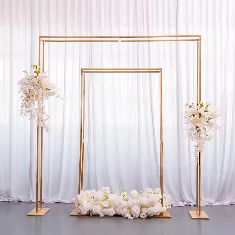

Big Wedding Arch Metal Stand Kit, Flower Balloon Lace Display, Welcome Door Frame, Backdrop Prop for Birthday Party