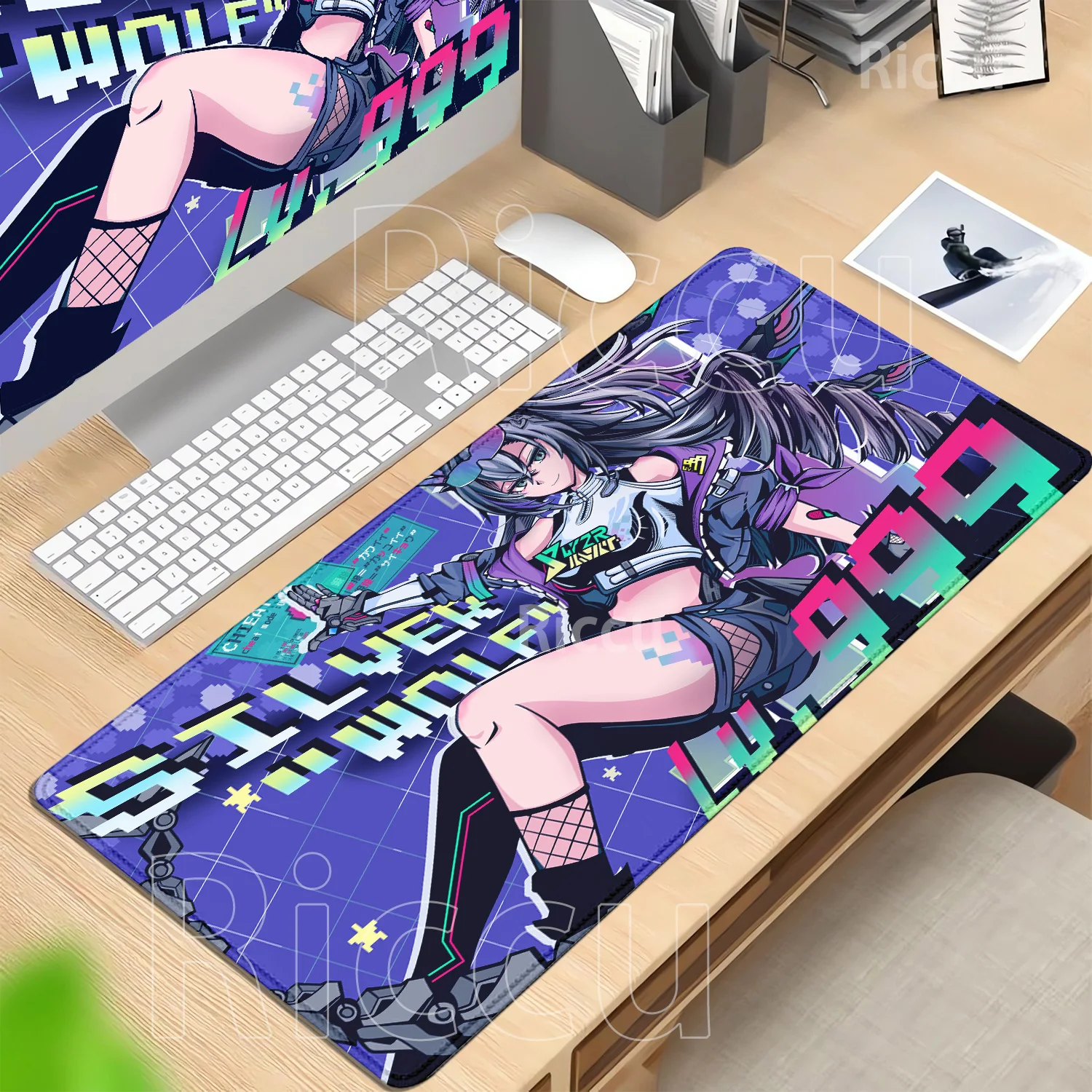 Large Mouse Pad HSR Honkai Star Rail Silver Wolf LV.999 XXL Mouse Mat New Non-slip Keyboard Anime Girl Kawaii PC Gaming Desk Mat