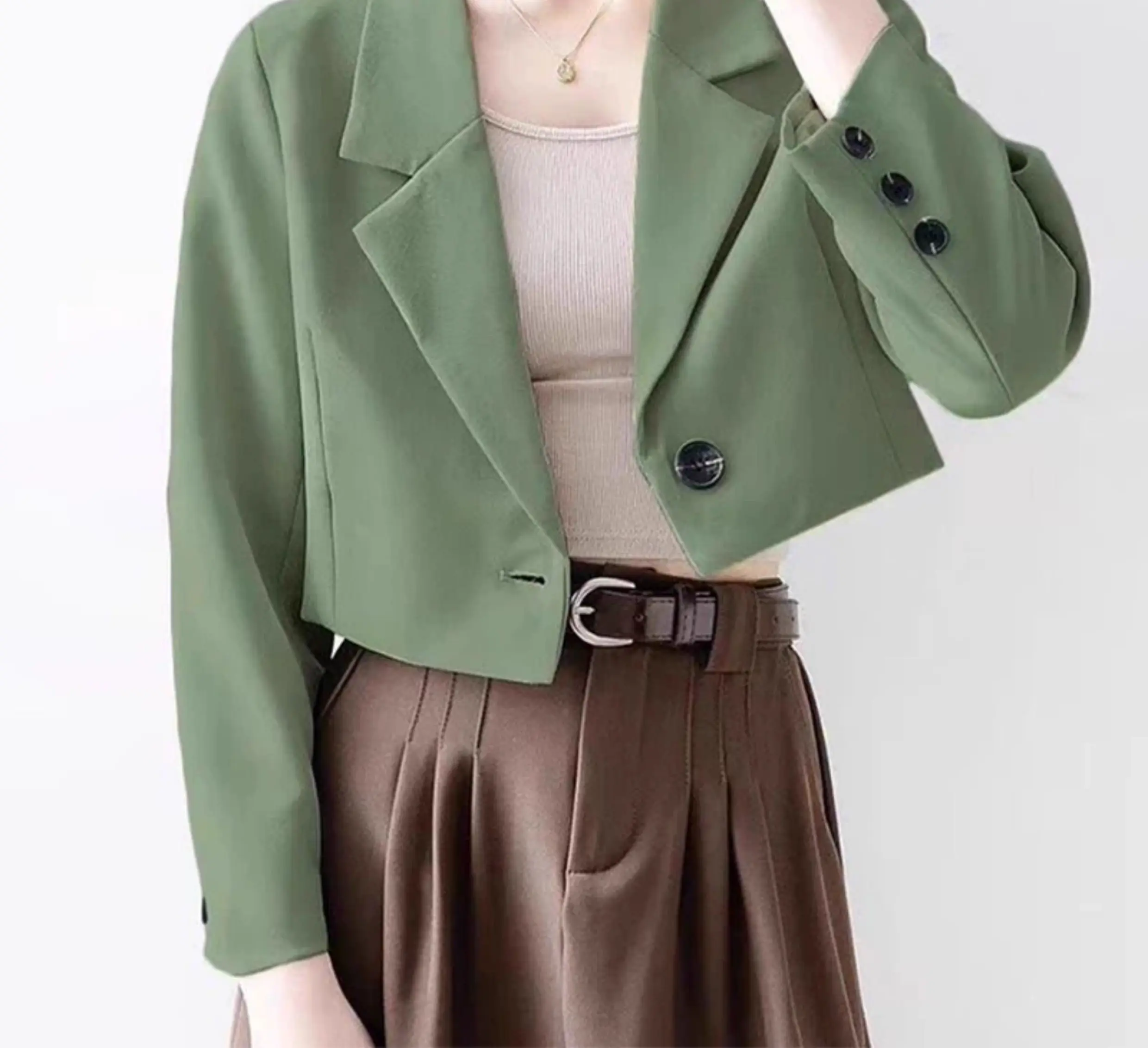 Blazer Jeugdige dameskleding Elegantie Veelzijdig Wit Korte mouwen Europese Amerikaanse stijl Eenvoudig tweed satijn met dubbele rij knopen